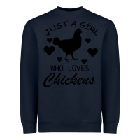 Navy Just A Girl Who Love Chickens Heavyweight Sweatshirt - Bettercallsaul