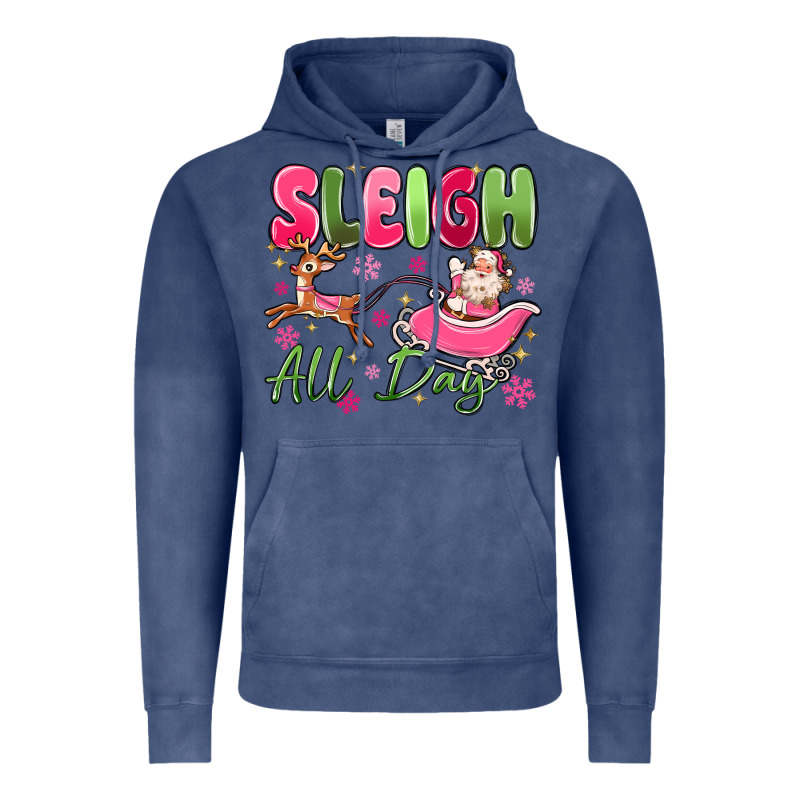 Sleigh All Day Vintage Hoodie by MaliasSmallBusiness | Teevron