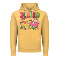 Vintage Mustard sleigh all day Vintage Hoodie - MaliasSmallBusiness