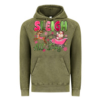 Vintage Olive sleigh all day Vintage Hoodie - MaliasSmallBusiness
