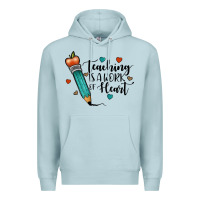 Blue Mist teaching i̇s a work of heart Premium Hoodie - JahusDesignShop