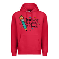 Cardinal teaching i̇s a work of heart Premium Hoodie - JahusDesignShop