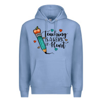 Colony Blue teaching i̇s a work of heart Premium Hoodie - JahusDesignShop