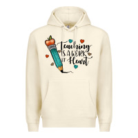 Sandshell teaching i̇s a work of heart Premium Hoodie - JahusDesignShop