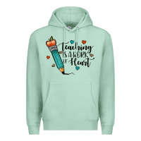 Seafoam teaching i̇s a work of heart Premium Hoodie - JahusDesignShop
