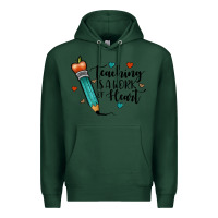 Sports Green teaching i̇s a work of heart Premium Hoodie - JahusDesignShop
