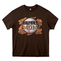 Chocolate Brown baseball mom Heavy Core Tee - AdoDesignShop