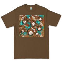 Cacao baseball turquoise gemstones western patterns Premium Tee - BarkalooDesign