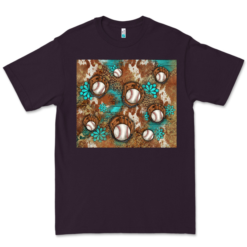 Baseball Turquoise Gemstones Western Patterns Premium Tee by BarkalooDesign | Teevron