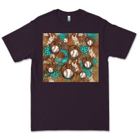 Plum baseball turquoise gemstones western patterns Premium Tee - BarkalooDesign