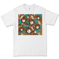 White baseball turquoise gemstones western patterns Premium Tee - BarkalooDesign