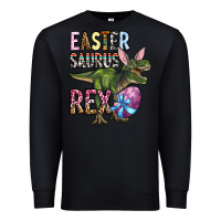 Black Easter Saurus Rex Premium Sweatshirt - OliviaCreatesArt