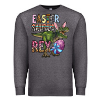 Charcoal Heather Easter Saurus Rex Premium Sweatshirt - OliviaCreatesArt