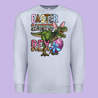 Easter Saurus Rex Premium Sweatshirt Designed By Oliviacreatesart