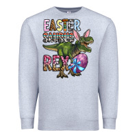 Heather Grey Easter Saurus Rex Premium Sweatshirt - OliviaCreatesArt