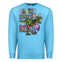 Ocean Blue Easter Saurus Rex Premium Sweatshirt - OliviaCreatesArt