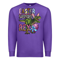 Purple Easter Saurus Rex Premium Sweatshirt - OliviaCreatesArt