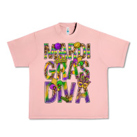 Salmon Mardi Gras diva Urban Heavy Tee - BundleAndBundleShop