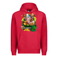 Cardinal St. Patrick's Day farm animals on truck Premium Hoodie - HowdyJamesFarm