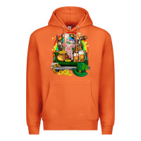 Carrot St. Patrick's Day farm animals on truck Premium Hoodie - HowdyJamesFarm