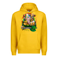 Lemon St. Patrick's Day farm animals on truck Premium Hoodie - HowdyJamesFarm