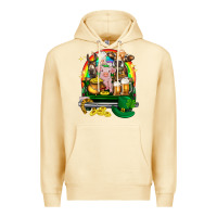Pina Colada St. Patrick's Day farm animals on truck Premium Hoodie - HowdyJamesFarm