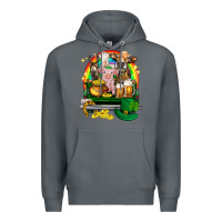 Rock St. Patrick's Day farm animals on truck Premium Hoodie - HowdyJamesFarm