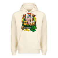 Sandshell St. Patrick's Day farm animals on truck Premium Hoodie - HowdyJamesFarm