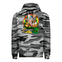 Slate Camo St. Patrick's Day farm animals on truck Premium Hoodie - HowdyJamesFarm