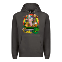 Smoke St. Patrick's Day farm animals on truck Premium Hoodie - HowdyJamesFarm