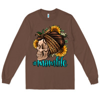 Chestnut momlife skull with bandana Long Sleeve Tee - Jasminsmagicworld