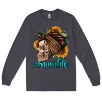 Smoke momlife skull with bandana Long Sleeve Tee - Jasminsmagicworld