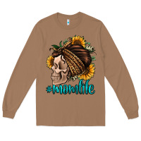 Toasted Coconut momlife skull with bandana Long Sleeve Tee - Jasminsmagicworld