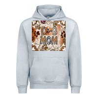 Heather Grey Dog Mom Urban Hoodie - CowhideDigitalArt