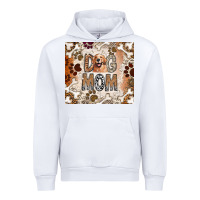 White Dog Mom Urban Hoodie - CowhideDigitalArt