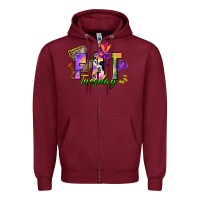 Burgundy fat tuesday Zipper Hoodie - CowGirlArtShop
