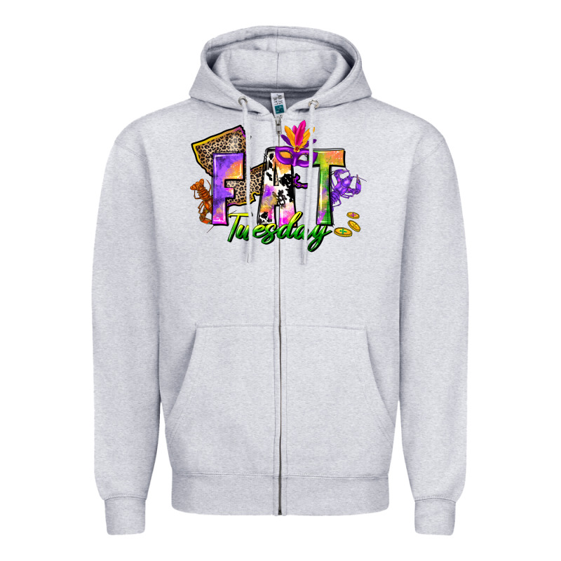 Fat Tuesday Zipper Hoodie by CowGirlArtShop | Teevron