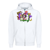 White fat tuesday Zipper Hoodie - CowGirlArtShop