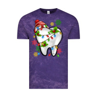 Cloud Purple Christmas Teeth Dentist Vintage Tee - MaliasSmallBusiness