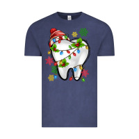 Vintage Denim Christmas Teeth Dentist Vintage Tee - MaliasSmallBusiness