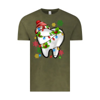 Vintage Olive Christmas Teeth Dentist Vintage Tee - MaliasSmallBusiness