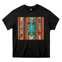 Black gemstone flowers arrow with leopards and serape Heavy Core Tee - Artiststas
