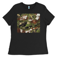 Black And Brown Cowhide Camouflage Ladies Tee | Teevron