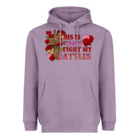 Lavender This is how i fight my battles Valentine's Day Heavyweight Hoodie - FaDigitalArtStudio