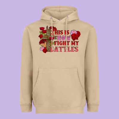This Is How I Fight My Battles Valentine's Day Heavyweight Hoodie Designed By Fadigitalartstudio