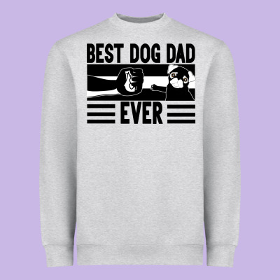 Best Dog Dad Ever Heavyweight Sweatshirt Designed By Bettercallsaul