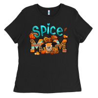 Black thanksgiving spice mom pilgrim cow Ladies Tee - Jasminsmagicworld