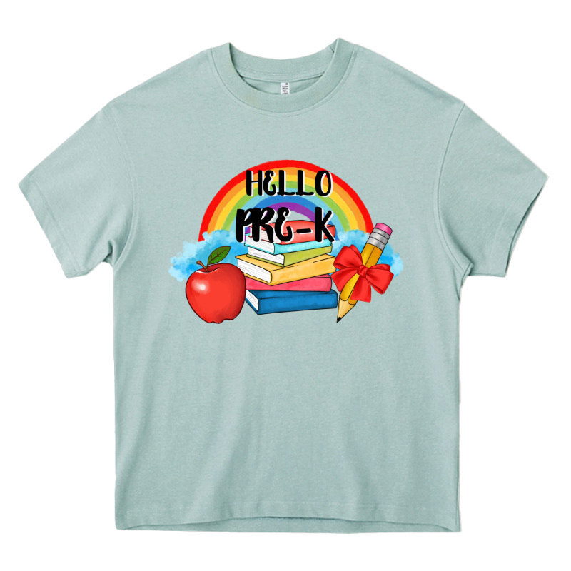 Back To School Hello Pre K Heavy Core Tee by AdoDesignShop | Teevron