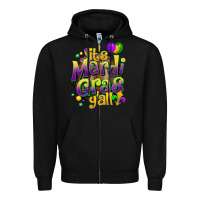 Black its mardi gras yall Zipper Hoodie - CowGirlArtShop