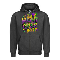 Charcoal Heather its mardi gras yall Zipper Hoodie - CowGirlArtShop